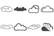 cloud logo icon set, collection cloud vector