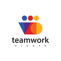 Wall Mural - Teamwork, Friendship, People Connectivity logo Design