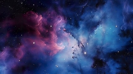Wall Mural - subtle galaxy in purple and blue and black and white color. ai generative