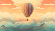 Air Balloon On The Pastel Sky 