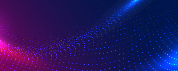 Fototapete - Background big data visualization futuristic technology. Abstract technology particle mesh background. Big data. The glow of a fractal element in a futuristic. Sound wave music visualization. Vector.