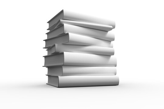 Digital png illustration of stack of books on transparent background