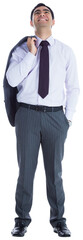 Digital png photo of caucasian businessman with jacket on transparent background