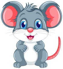 Wall Mural - Cute mouse cartoon character