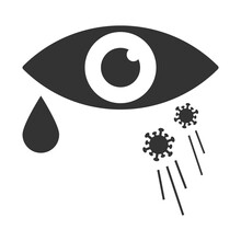 Vector Illustration Of Eye Viruses Icon In Dark Color And Transparent Background(PNG).