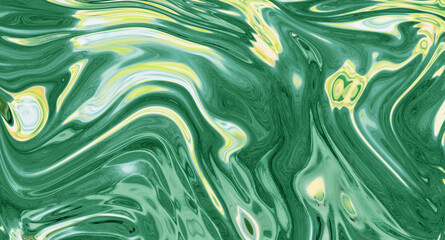  abstract green marble illustration background, liquid ink surface wave design backdrop wallpaper.