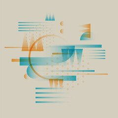 Poster - Abstract background with simple elements. An image with a composition of geometric elements and shapes.