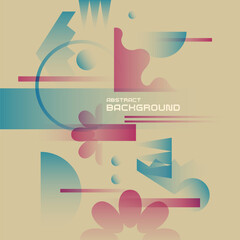 Poster - Composition with geometric shapes. Abstract background for design.