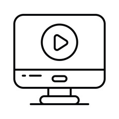 Video media player vector design, video marketing icon for premium use