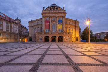 Wall Mural - The so called Theaterplatz or Theatre Square, in Chemnitz, Germany