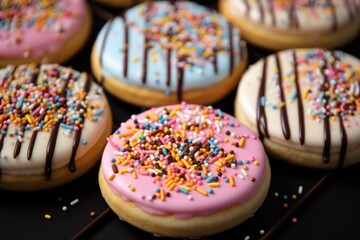 Poster - icing and sprinkles on freshly baked cookies