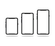 © BhandariProductions - Set of realistic smartphones, Set of different sizes and shapes and on a transparent background