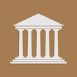 Architecture greek building symbol. ancient monument icon. University Icon. Bank Icon.