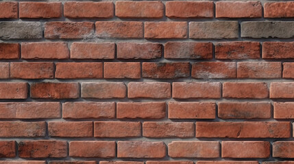  red brick wall. Generative Ai.