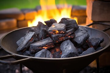 Sticker - glowing charcoal embers ready for grilling