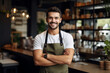 © AI_images - Barista in apron looking at camera and smiling