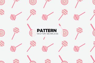 Lollipop sweet pink candies seamless repeat pattern