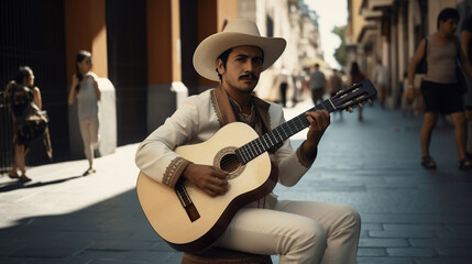 Wall Mural - Man playing guitar