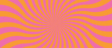 Groovy Abstract Background In Retro Style. Features Wave Patterns For Psychedelic Experience. Flat Vector Illustrations Isolated.