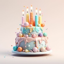 Creative Beautiful Birthday Cake Closeup, Birthday Cake Background Image, Birthday Cake With Cream In Cake Shop, Birthday Greeting Card Cover