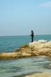 Fischer am Meer in Thailand