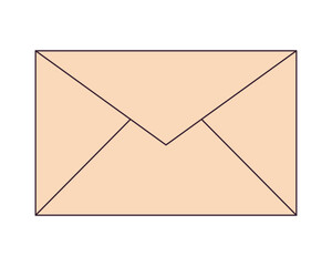 Poster - Closed envelope flat monochrome isolated vector object. New unfolded letter. Communication. Editable black and white line art drawing. Simple outline spot illustration for web graphic design