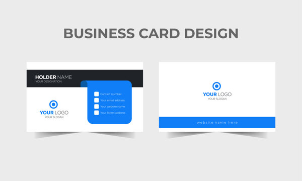 Modern and corporate simple business card design Modern presentation card with company logo Vector business card template Visiting card for business and personal use Vector illustration design