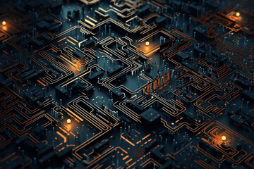Computer na circuit board abstract technology background material is a concept suitable for technology and engineering.