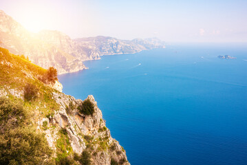 Wall Mural - Scenic coastal landscape of Amalfi coast, Italy