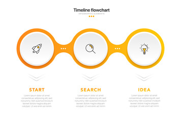 Poster - Timeline infographic design with 6 options or steps. Infographics for business concept. Can be used for presentations workflow layout, banner, process, diagram, flow chart, info graph, annual report.