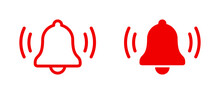 Red Bell Icon Set