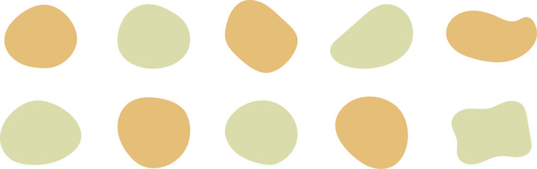 Wall Mural - Set of cute abstract shapes.Vector loose frame.yellow fluid vector frame.