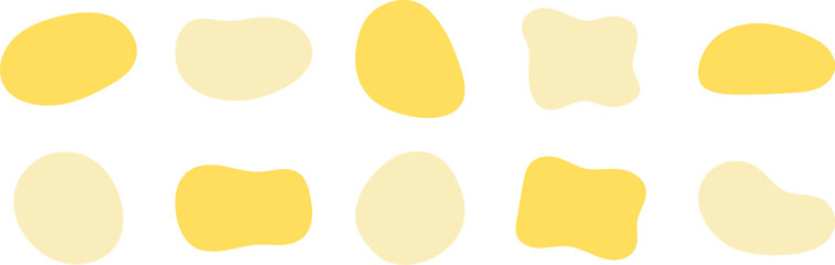 Wall Mural - Set of cute abstract shapes.Vector loose frame.yellow fluid vector frame.