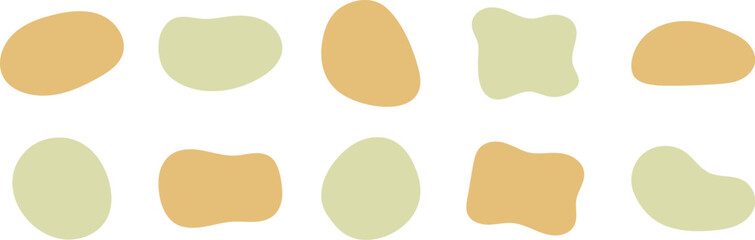 Wall Mural - Set of cute abstract shapes.Vector loose frame.yellow fluid vector frame.
