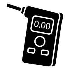 Wall Mural - Editable design icon of breathalyzer