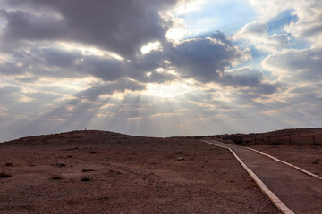 Wall Mural - Madaba, Jordan : The ruins of the Roman Christian city (Umm al-Rasas city) Historical heritage building