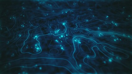 technology digital topographic landscape background/ 4k animation of a 3d digital technology backgro