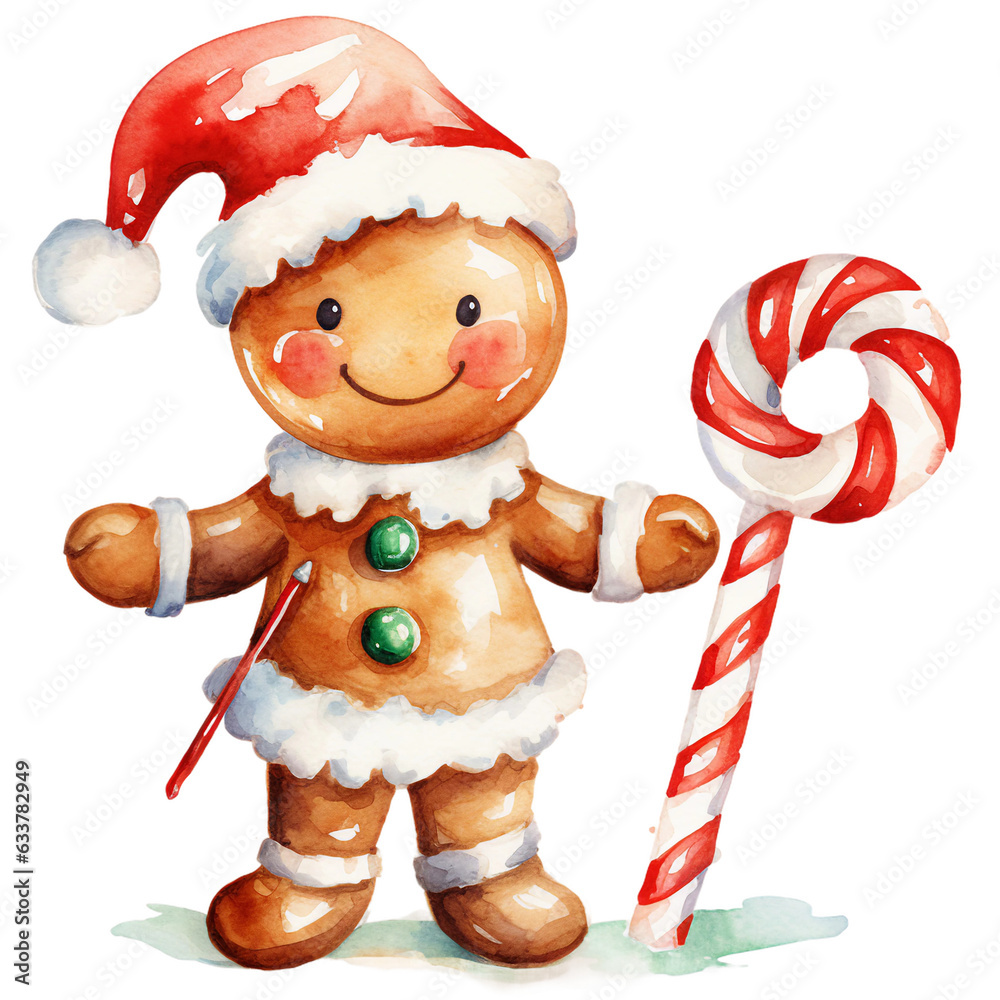 Gingerbread And Candy Cane Clips Gingerbread And Candy Cane Clips