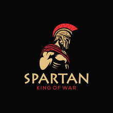 Illustration Of Spartan King In Armor And Helmet