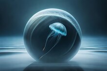 Jellyfish In The Water Generated By AI Tool