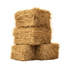 Hay Stacks Isolated On Transparent Or White Background, Png
