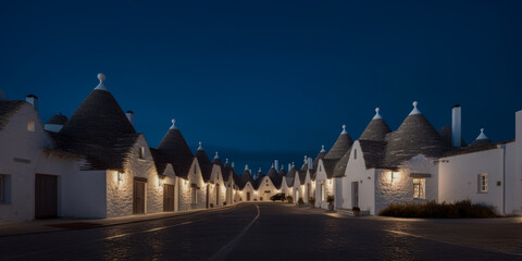 Canvas Print - Trulli of Alberobello, Apulia - Italy - Generative AI