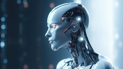 ai robot learning and technology knowledge concept, Generative AI