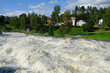 Waterfalls during floods in Honefoss, Buskerud, Norway