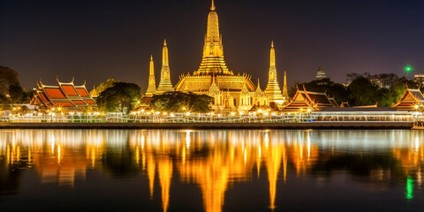 Wall Mural - Bangkok panoramic view Thailand - Generative AI