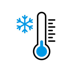 Wall Mural - thermometer with snowflake icon