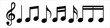 © 24hours - Music notes icon set, Music notes sign and symbol, vector illustration.