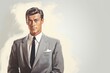 Retro 1950s Businessman with Space for Copy