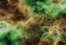 Abstract Background With Waves, Green, Blue,  Brown,  AI Generated