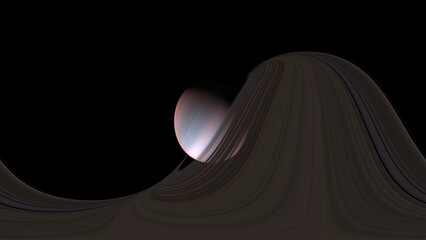 Wall Mural - VR panorama space background with Planet Saturn with rings, equirectangular projection, environment map background. HDRI panorama